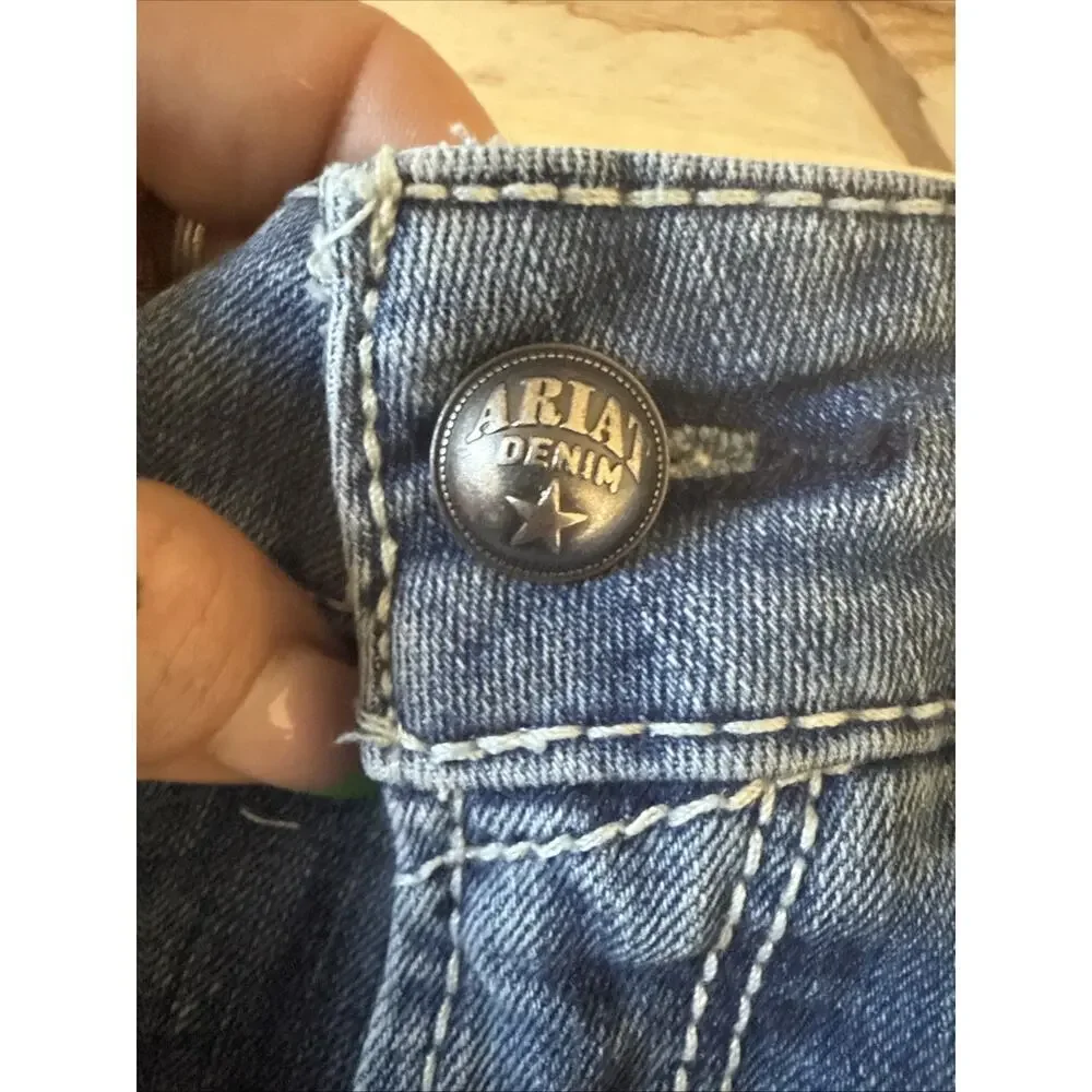 Ariat Real Denim Bootcut Women's Jeans Mid Rise Blue Wash Size 33R Western Style - Picture 13 of 13